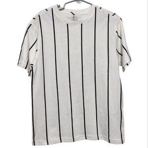 Wonder Nation Boys White & Black Stripe Graphic T-Shirt Small (6-7) NWT